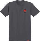 SPITFIRE LIL BIGHEAD FILL TEE CHARCOAL (SOLID) w/ RED, BLACK & WHITE PRINT