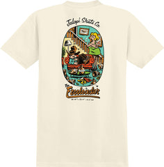 ANTIHERO FREELOADER POCKET TEE NATURAL w/ MULTI COLOR PRINTS