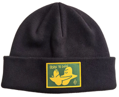 KROOKED BORN TO WIN CUFF BEANIE BLACK