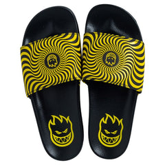 SPITFIRE BIGHEAD SWIRL SLIDES BLACK / YELLOW