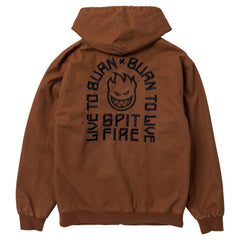 SPITFIRE LTB ARCH EMB JACKET DARK BROWN