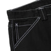 KROOKED SUN HEART CARPENTER PANT BLACK w/ YELLOW & RED EMBROIDERY