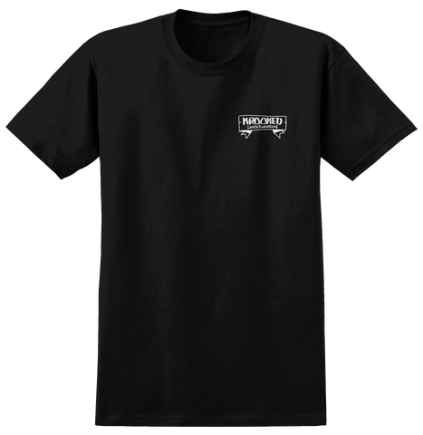 KROOKED COMPLEX TEE BLACK w/ WHITE PRINTS