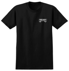 KROOKED COMPLEX TEE BLACK w/ WHITE PRINTS