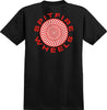 SPITFIRE CLASSIC '87 SWIRL FILL TEE BLACK w/ RED & WHITE PRINTS