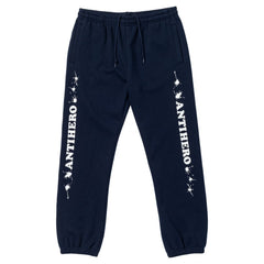 ANTIHERO DAMN PIGEONS SWEATPANTS CLASSIC NAVY w/ WHITE PRINTS