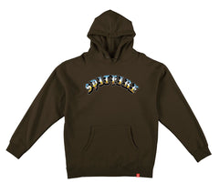 SPITFIRE OLD E ARCH COLOR CHROME HOOD BROWN W/ MULTI COLOR PRINT