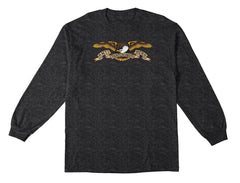 ANTIHERO EAGLE L/S TEE HEATHER CHARCOAL w/ BLACK MULTI COLOR PRINT
