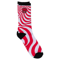 SPITFIRE BIGHEAD FILL EMB SWIRL SOCK RED / WHITE / BLACK