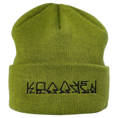 KROOKED TARRAGON SCRIPT CUFF BEANIE OLIVE