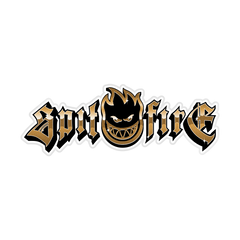 SPITFIRE GOLD CHROME STICKER MED