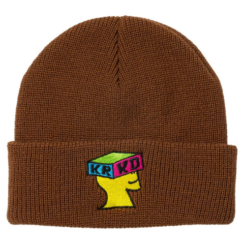 KROOKED DEMENTIONAL CUFF BEANIE BROWN