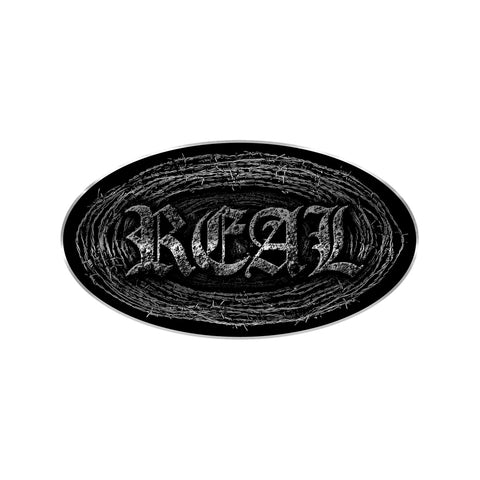 REAL BARBED OVAL STICKER MD