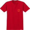 SPITFIRE S/S POCKET TEE HOLLOW CLASSIC RED / ORANGE