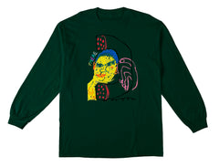 THERE L/S TEE PHONE FOREST GREEN