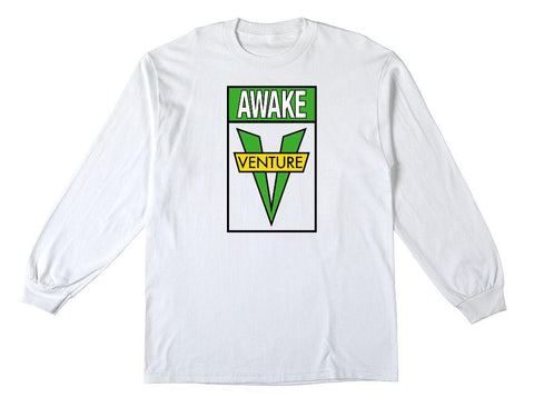 VENTURE AWAKE L/S TEE WHITE / GREEN